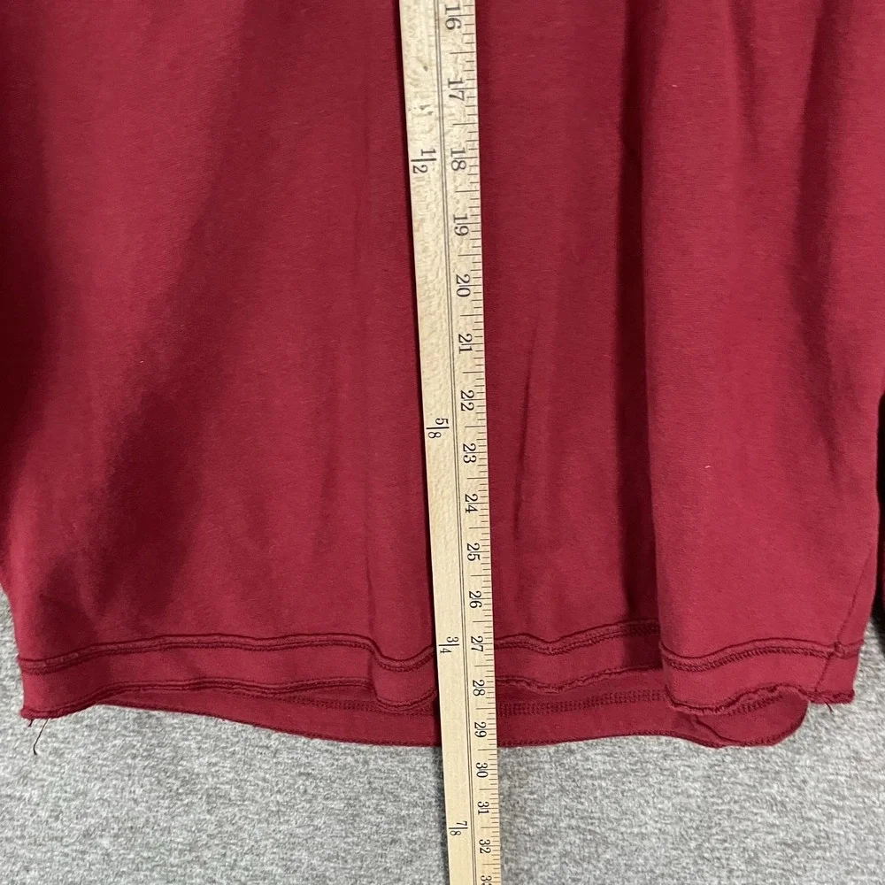 Abercrombie & Fitch Sweater Mens XL Red V Neck Knit Pullover Moose Irregular Y2K
